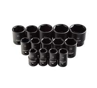 Arcan Tools 1/2" Drive Shallow Impact Socket Set, Metric, 11mm - 32mm, 14 Pieces (AS21214M)