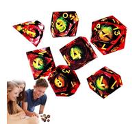 Arcane Adventure Dice - Resin , Vivid Table Counters, Lightweight Randomizer Collection with Clear Etched Symbols | Strategy Challenge Companion for the Evening of the Classroom Festival