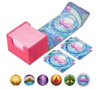Arcane Fortress MTG Deck Box - Commander Deck Box for 120 Sleeved Cards with Art Interior - Leather Dividers, Nano-Fiber Exterior, Magnetic Closure - Perfect for Magic: The Gathering, TCG - Pink