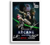 Arcane League Of Legends Cast Signed Autograph A4 Poster Photo Print TV Show Season Series Framed Memorabilia Gift (Arcane, A3 Poster Only)