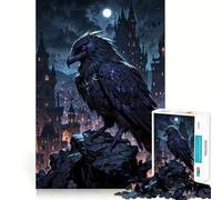 Arcane Raven︰ Watcher of The Gothic City 1000-piece Puzzle for Adults Logic Fun Pastime Game Home Enjoyable Birthday Present (50x75cm)
