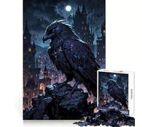 Arcane Raven︰ Watcher of The Gothic City 1000-piece Puzzle for Adults Logic Fun Pastime Game Home Enjoyable Birthday Present (50x75cm)