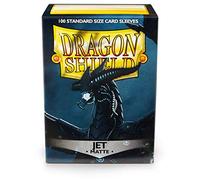 Arcane Tinmen ART11024 Sleeves: Dragon Shield Matte Jet (100) Standard Size 100pk-Jet, Black