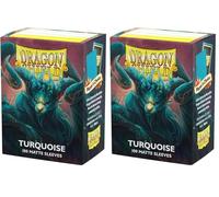 Arcane Tinmen Dragon Shield Standard Sleeves - Matte Turquoise (100ct) (Pack of 2)