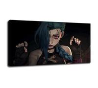 Arcane TV Series Anime Girls Poster Canvas Prints Wall Art For Home 1 panels Decorations With Framed 20"x12"