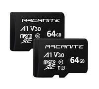 ARCANITE 2-Pack 64GB microSDXC Memory Card - A1, UHS-I U3, V30, 4K, C10, MicroSD, Optimal read speeds up to 90 MB/s