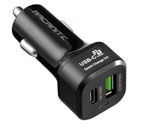 ARCANITE Car Charger, 45W Fast Dual Port USB Charger - USB-C PD3.0(27W), USB-A QC3.0(18W), Premium+