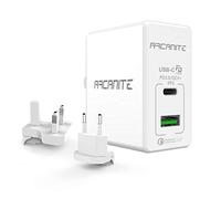 ARCANITE Premium USB Wall Charger, USB-C PD 3.0/QC4+ PPS(30W) and USB-A QC 3.0(18W), for US/UK/EU