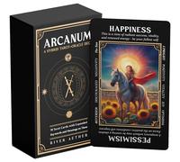 Arcanum: A Hybrid Tarot-Oracle Deck with Expanded Keywords by River Aether - 78 Tarot Cards with Meanings on Them for Beginners to Advanced Readers