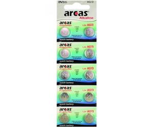 Arcas 12701013 AG 13 LR44 LR1154 357 Battery - Multicolour (Pack of 10)