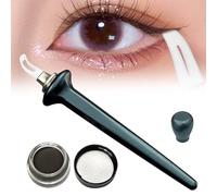 Arcbelle Eyeliner Set, Reusable Silicone Eyeliners Tool, Waterproof & Smudge Proof Eyeliners Kit with Two Colors Cream, Slay Your Look Instantly (Green Brush+Brown Eyeliner)