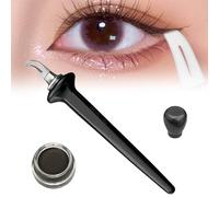 Arcbelle Eyeliner Set, Reusable Silicone Eyeliners Tool, Waterproof & Smudge Proof Eyeliners Kit with Two Colors Cream, Slay Your Look Instantly (Black Brush+Brown Eyeliner)
