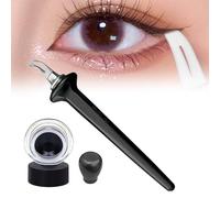 Arcbelle Eyeliner Set, Reusable Silicone Eyeliners Tool, Waterproof & Smudge Proof Eyeliners Kit with Two Colors Cream, Slay Your Look Instantly (Black Brush+Black Eyeliner)