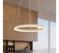 Arcchio Albiona LED pendant light, beige, 1 ring, Ø 40 cm