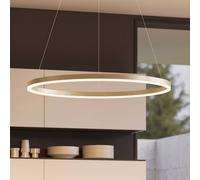 Arcchio Albiona LED pendant light, beige, 1 ring, Ø 80 cm