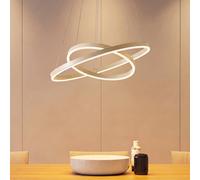 Arcchio Albiona LED pendant light, beige, 2 rings, Ø 60 cm