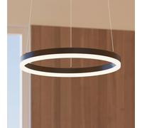 Arcchio Albiona LED pendant light, black, 1 ring, Ø 40 cm