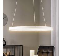 Arcchio Albiona LED pendant light, white, 1 ring, Ø 60 cm