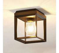 Arcchio Ceiling Light Cayla dimmable (Vintage, Antique) in Black Made of Metal for e.g. Hallway (1 Light Source E27) from Ceiling lamp