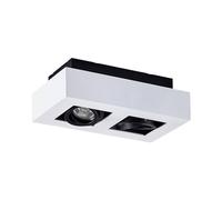 Arcchio spotlight Vince, 25 cm, 2-bulb, white/black, GU10