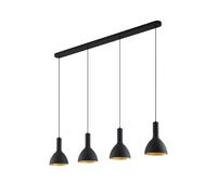 Arcchio Cosmina Modern Black Metal Ceiling Light - Dimmable Pendant Lamp for Kitchen With 4 E27 Light Sources