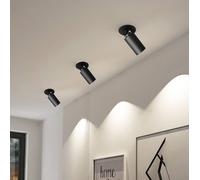 Arcchio Davin downlight, cylinder, black