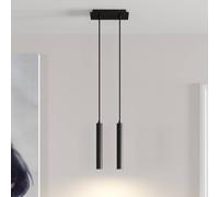 Arcchio Franka LED pendant light, 2-bulb, black, aluminium