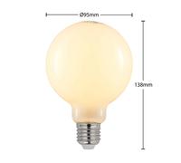 Arcchio G95 E27 LED bulb, 8 W, 2,700 K, opal, dimmable