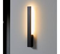 Arcchio Ivano LED wall light, 42.5 cm, black, metal