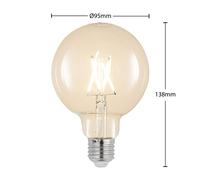 Arcchio LED bulb E27 4W 2,700K G95 Globe, filament, clear
