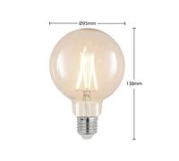Arcchio LED bulb E27 8 W 2,700 K G95 globe clear 2-pack