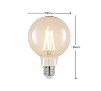 Arcchio LED bulb E27 8 W 2,700 K G95 globe clear 3-pack