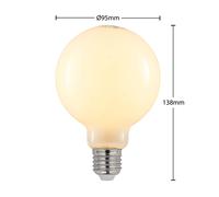 Arcchio LED bulb E27 8W 2,700K G95 Globe, dimmable, opal