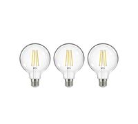 Arcchio LED bulb filament, E27, G95, 3.8W, 2700K, 806lm, 3pcs