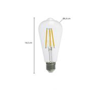 Arcchio LED bulb, Rustika, E27, 3.8 W, 2,700 K, 806 lm, clear