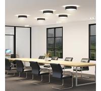 Arcchio LED ceiling lamp Vanida, black, Ø 40 cm, up/down
