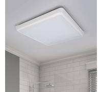 Arcchio LED ceiling light Augustin, 40 x 40 cm, white, IP54