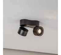 Arcchio LED ceiling spotlight Rotari, 1240lm, 2-bulb, black