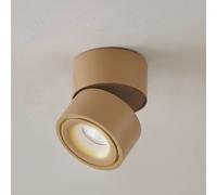 Arcchio LED ceiling spotlight Rotari, brown, 1-bulb, 8.9W