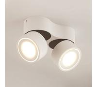 Arcchio LED ceiling spotlight Rotari, white, 2-bulb, 2270lm