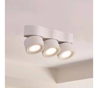 Arcchio LED downlight Rotari, lenses, 3-bulb, white