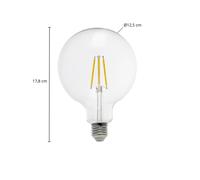 Arcchio LED globe bulb, G125 E27 3.8W, 2700K, 806lm