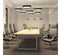 Arcchio LED hanging light Vanida, black, Ø 40 cm, up/down