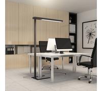 Arcchio LED office floor lamp Susi, set of 2, black, sensor