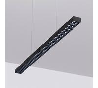 Arcchio LED office pendant light Jolinda, black, 118cm, up/down