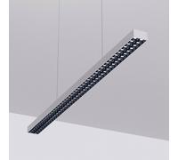 Arcchio LED office pendant light Jolinda, silver, 118cm, up/down