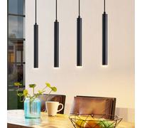 Arcchio LED pendant light Kammeron, black, metal, 80 cm