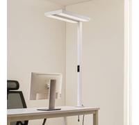Arcchio Logan LED office clip-on light, white, dimmable, sensor