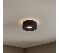 Arcchio Rotari LED ceiling lamp, Ø 12 cm, uplight & downlight, black
