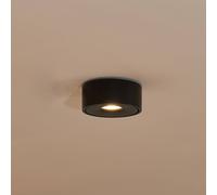 Arcchio Rotari LED ceiling lamp, black, metal, Ø 12cm